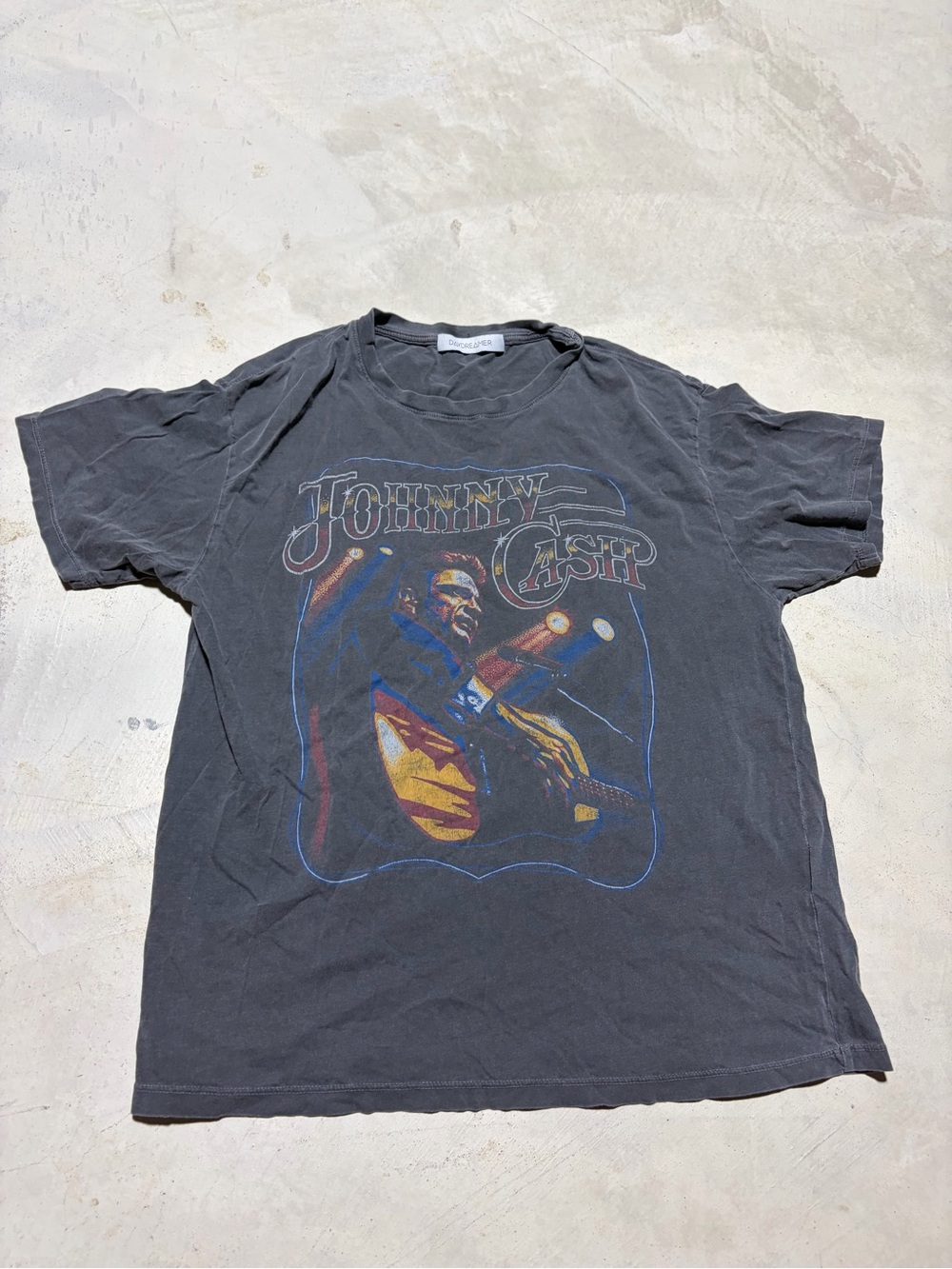 Daydreamer Johnny cash Vintage-Style Graphic Band T-Shirt small